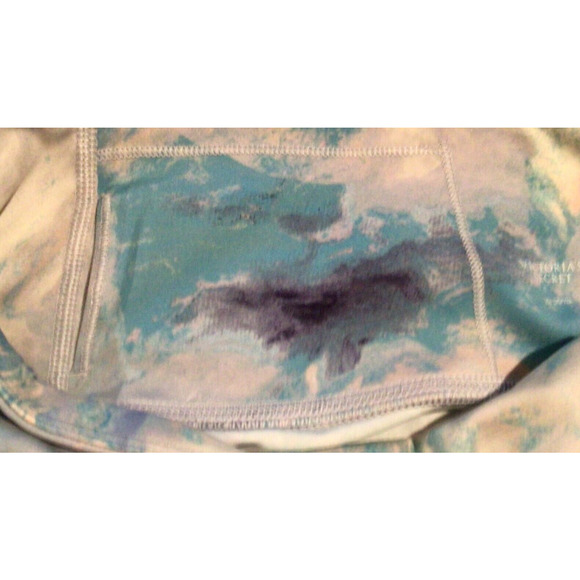 Victoria’s Secret High Waist Leggings Blue Pink Marble Print Size 10 - Picture 3 of 4